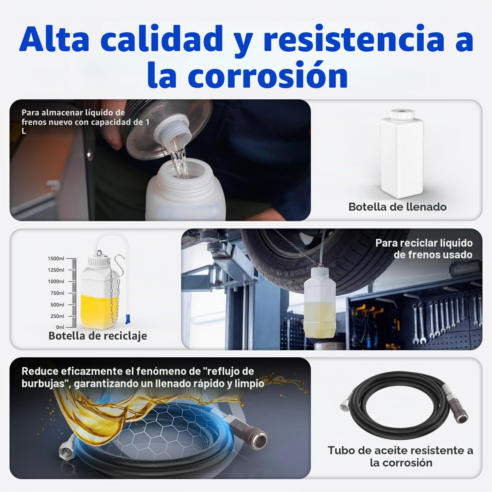 Kit Eléctrico de Purga de Frenos - PARAOUTIL110V/220V Kit de Purga de líquido de Frenos 0~3 Bar con 17 Adaptador Purgador Frenos Dispositivo de Purga de Frenos de vehículo on Modos Lento y rápido