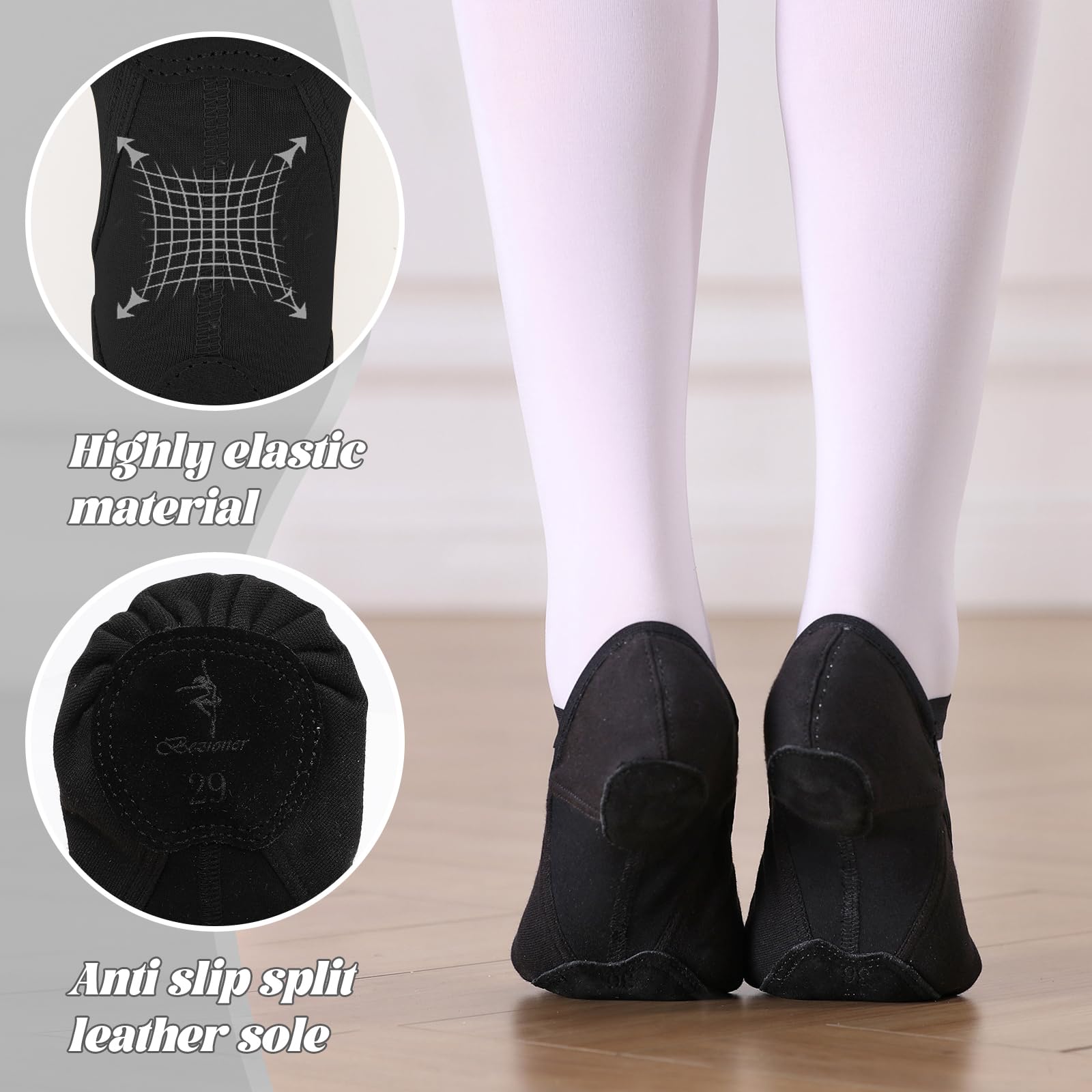 Bezioner Zapatillas Ballet Niña Altamente Elásticos Zapatillas de Danza Suela Partida Zapatos Baile Mujer Calzado de Danza