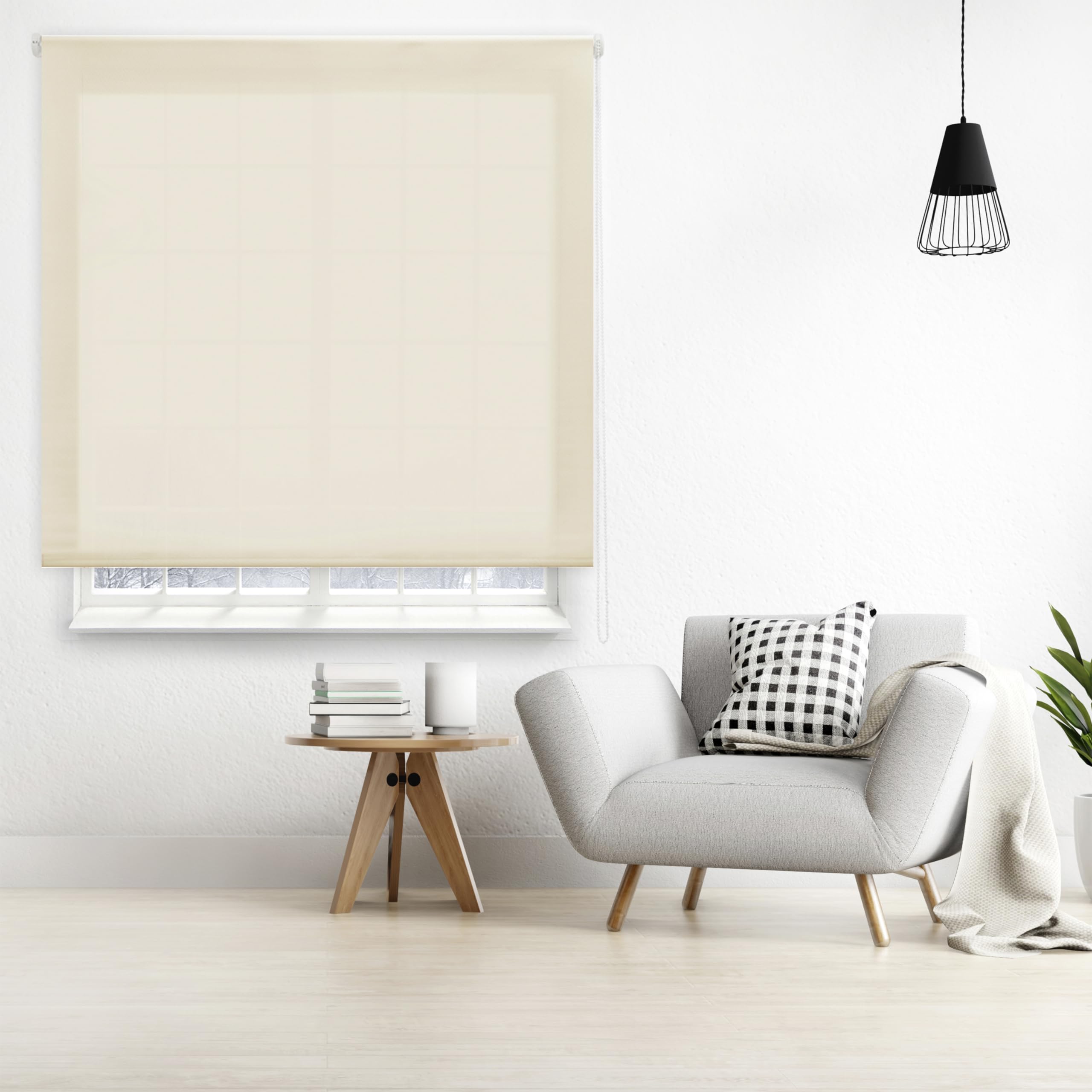 Blindecor Store Enrouleur translucide sur Mesure Store Enrouleur sur Mesure Beige 85 x 250 cm Dimensions du Tissu 82 x 245 cm