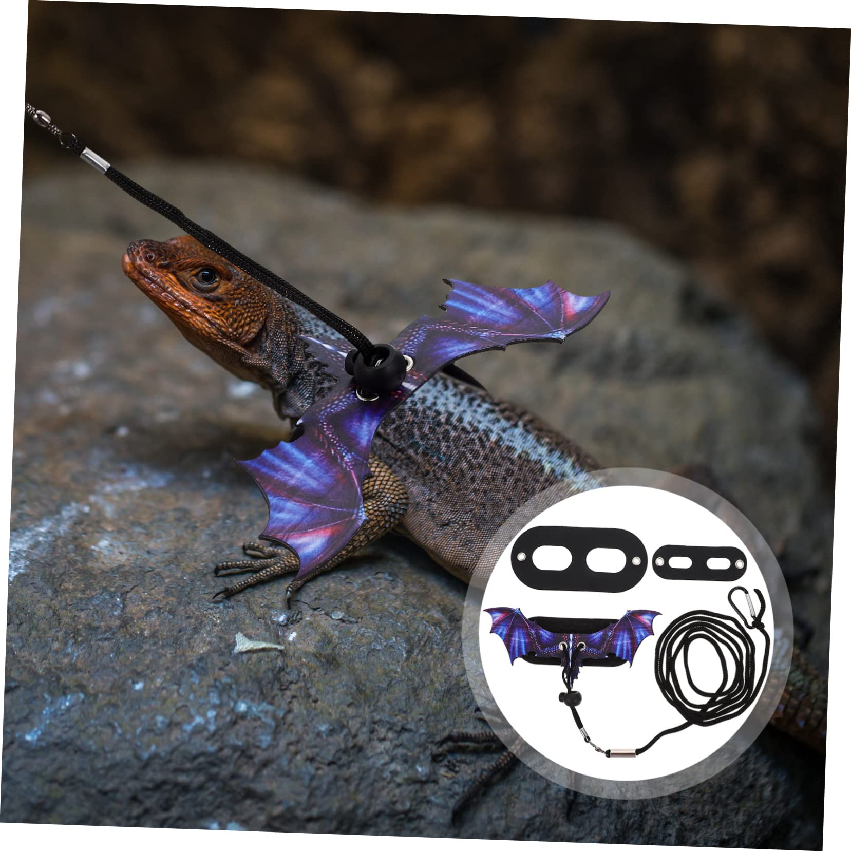 BESPORTBLE 3sätze Reptilien-Geschirr Mit Leine Dekoratives Design Leichtes Und Komfortables Material Für Schildkröten Eidechsen Und Andere Kleine Haustiere Erhältlich