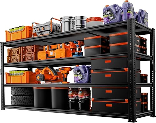 Miniatura 9 de Estantes de almacenamiento resistentes, 48 pulgadas de largo x 18 pulgadas de ancho x 72 pulgadas de alto, estantes de almacenamiento de garaje,