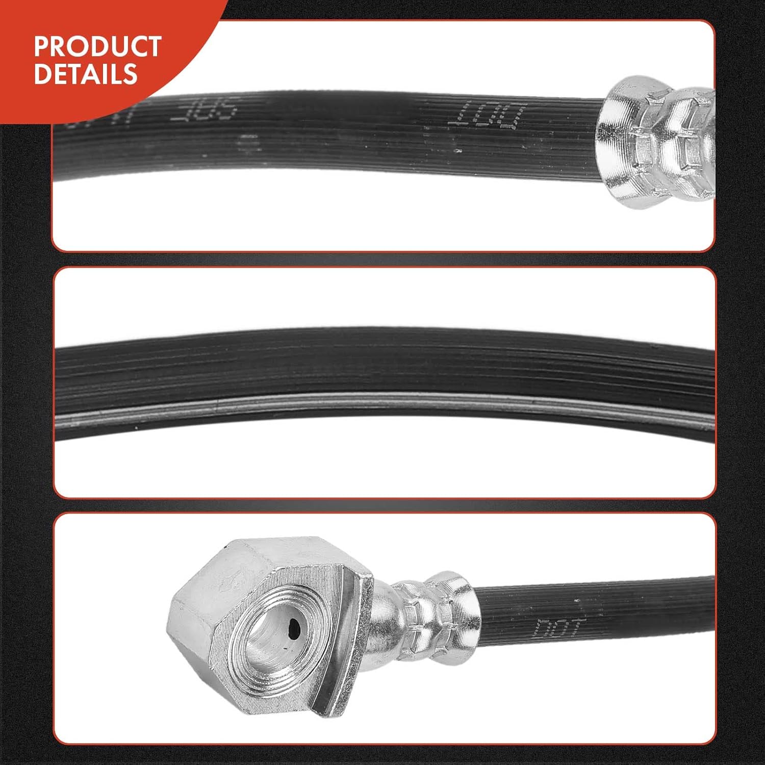 A-Premium Front Passenger Brake Hydraulic Hose Compatible with Select Chevy, Cadillac and GMC Models - Silverado 1500, Suburban/Avalanche 1500, Tahoe, Escalade, Sierra 1500, Yukon, Escalade ESV/EXT