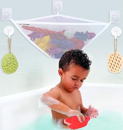 Miniatura 8 de Mesh Bath Toy Holder - Kids Bath Toy Net for Tub, Bathtub Toy Holder Basket, Corner Bath Toy Storage Bin Hammock Organizer, Shower Caddy Hanging Bag