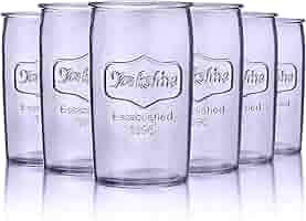 Amazon.com: kitchentoolz Colored Drinking Glasses Set of 6