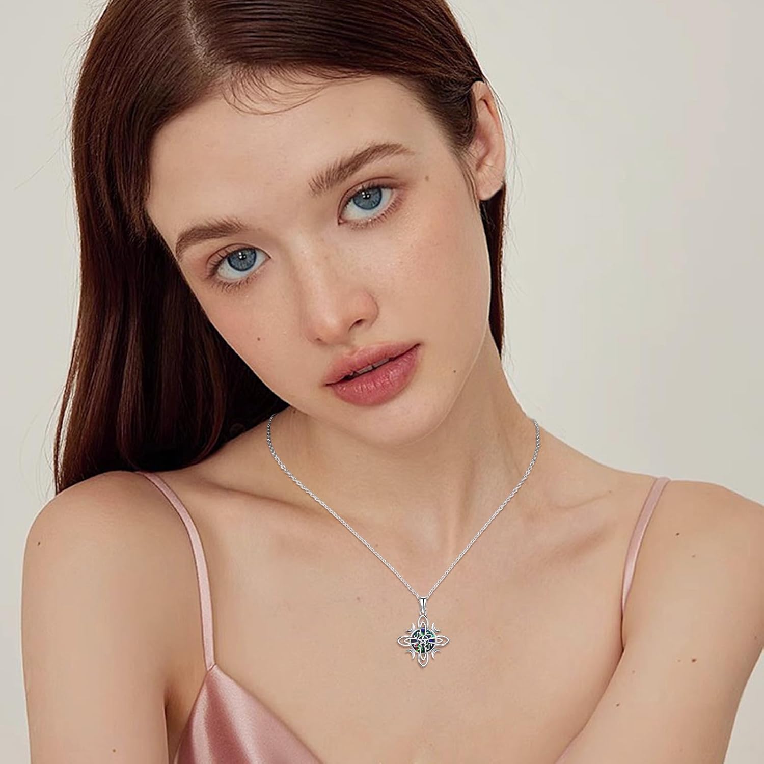 Witch Knot Necklace 925 Sterling Silver Celtic Pagan Witchy Pendant Wiccan Jewelry Gifts for Women Mom - Image 5