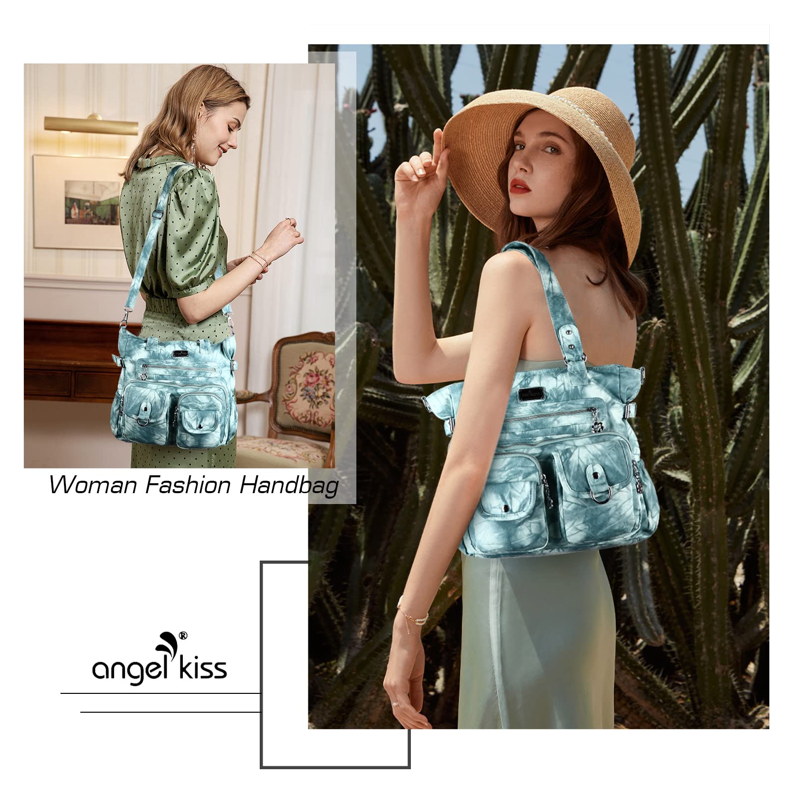 Angel Kiss Large Purses for Women Soft PU Leather Hobo Bag for Women Shoulder Bags