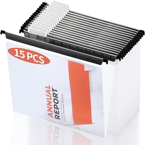 Carpetas colgantes transparentes, tamaño carta, con pestañas e insertos, carpeta de documentos colgantes de polietileno de 9.5 x 11 pulgadas,