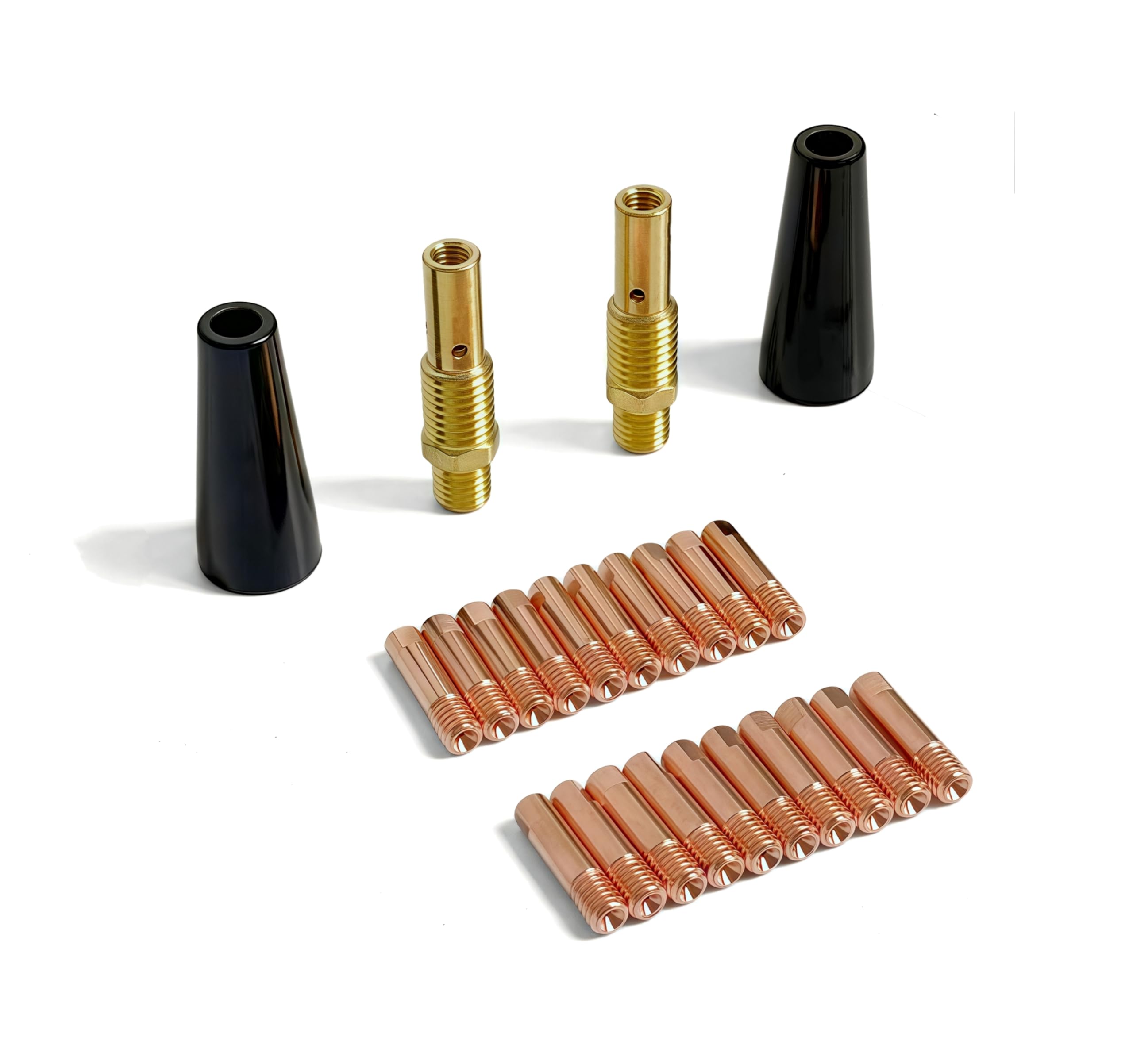 TimelyDu 24PCS Flux Core Gasless Nozzle Welding Kit Flux Core