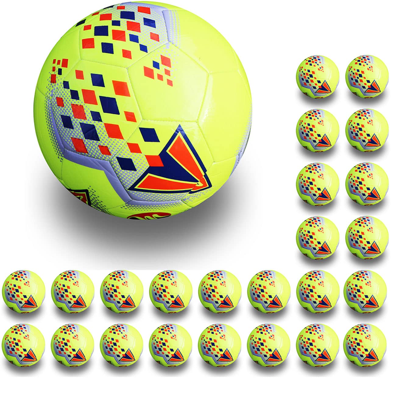 PROSTYLE SPORTS Footballs | Size 5 | Classic Football |Training & Match Footballs (Yellow) (Yellow (25 Training Balls), 5)