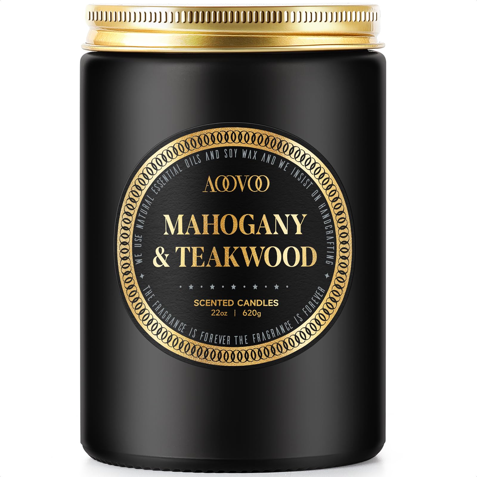 AOOVOO Mahogany Teakwood Candle