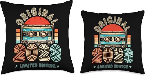 Miniatura 3 de Retro Limited Edition 2023 Cassette Tape 1st Birthday Throw Pillow