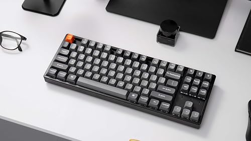 Keychron K8 Max Clavier mécanique sans Fil, 2,4 GHz/Bluetooth/USB-C, LED Blanche, QMK/Via, Macros programmables, PBT Keycaps, pour Mac Windows, Super Red Switch - 5