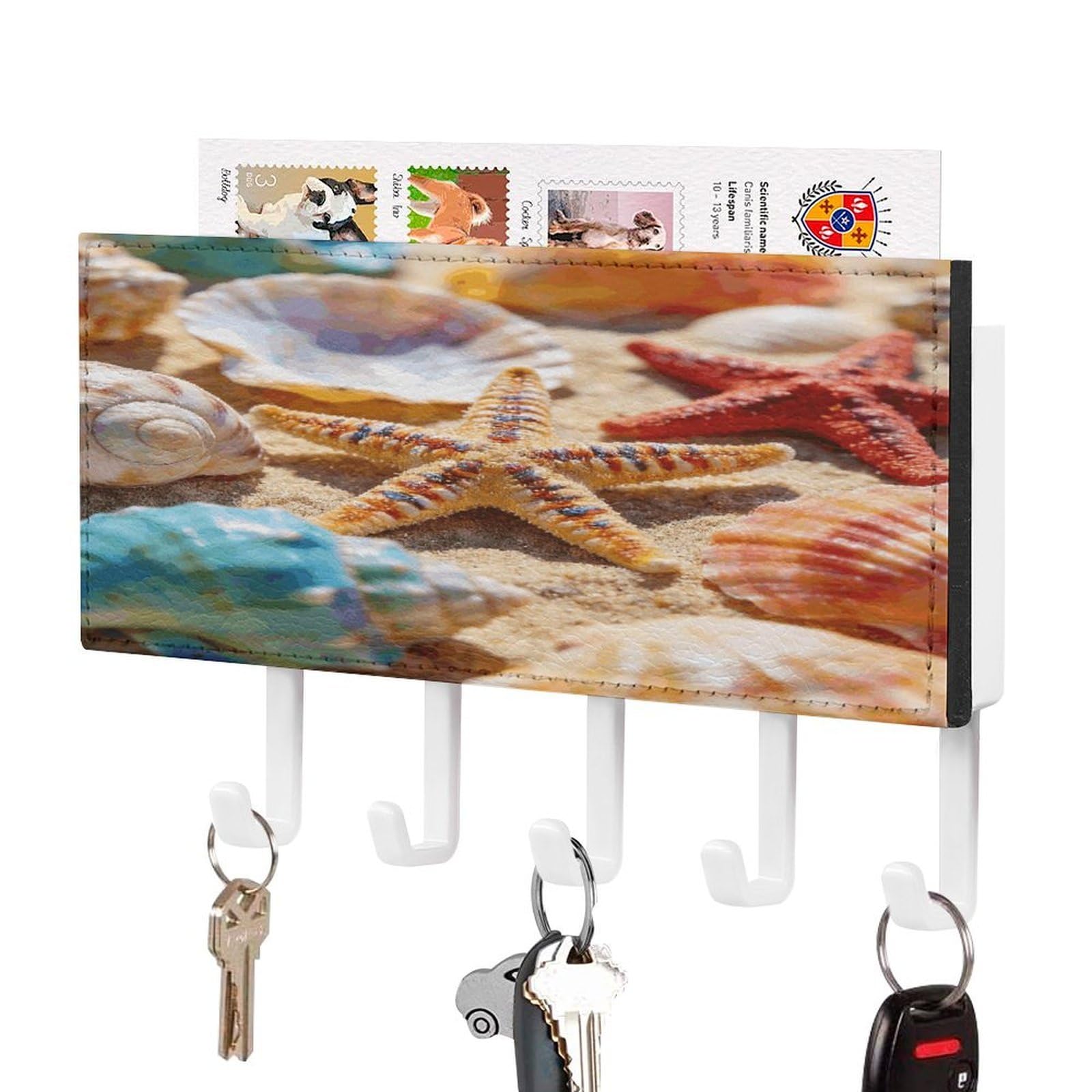 Llavero de pared adhesivo que soluciona el desorden de cartas y llaves en casa