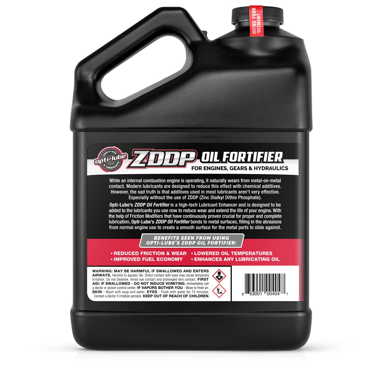 Opti-LUBE ZDDP Oil Fortifier: 1 Gallon Without Accessories, Treats up to 128 Quarts of Oil