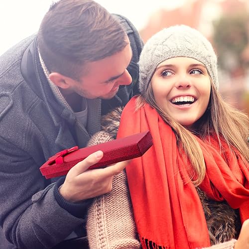 Miniatura 2 de 24 cajas de regalo de joyería, caja de regalo de papel de cartón relleno de algodón, cajas de regalo a granel, collar, aretes, pulsera, anillo con