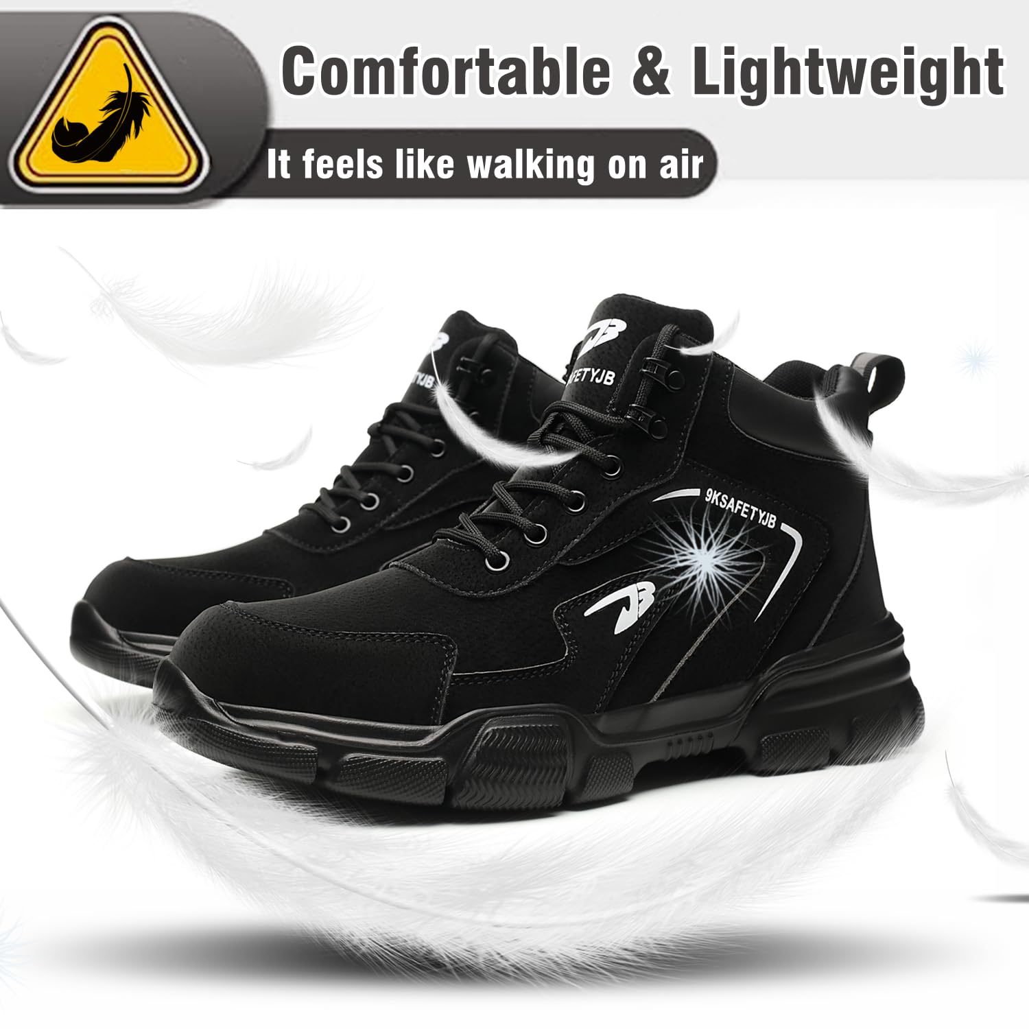 Botas de Seguridad para Hombre Mujer Impermeable Zapatillas Trabajo con Punta de Acero Ligeros Comodo Zapatos de Seguridad Antideslizantes Zapatos de Trabajo