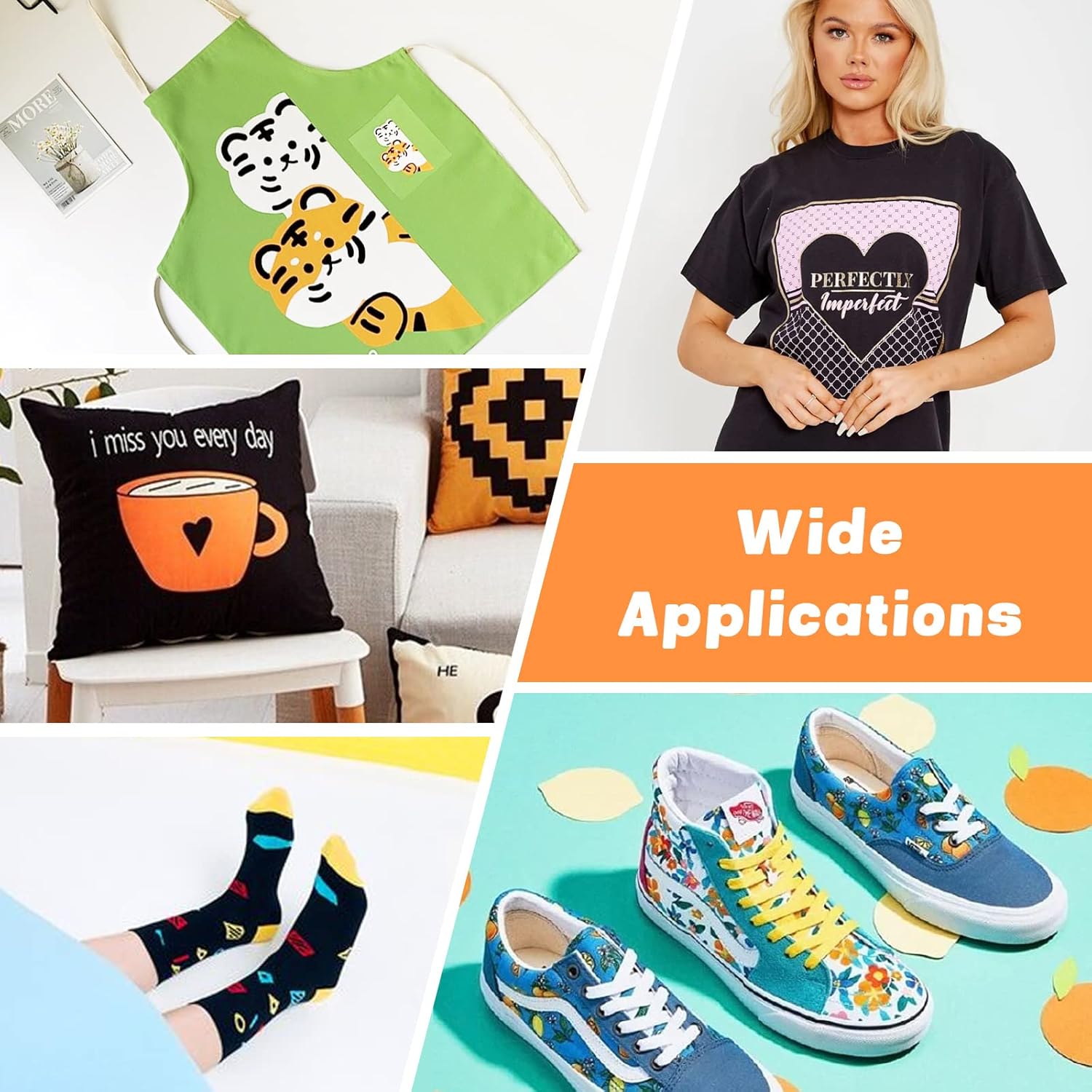 HTVRONT 5 Pack 12" x 10" Sublimation HTV & 120 Sheets 8.5" x 11" Sublimation Paper