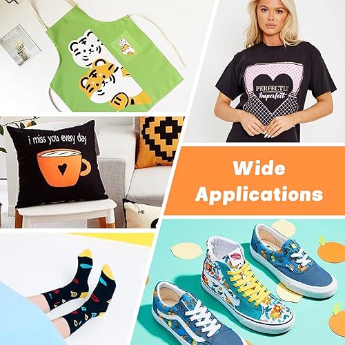 Miniatura 7 de HTVRONT Vinilo HTV transparente para sublimación, paquete de 5 unidades de vinilo de sublimación brillante de 12 x 10 pulgadas, transferencia de