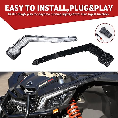 Miniatura 2 de HAKA TOUGH Luces LED delanteras X3, luces direccionales con luz blanca y amarilla para Can Am Maverick X3 XDS XRS Max Turbo RMaverick Trail Sport