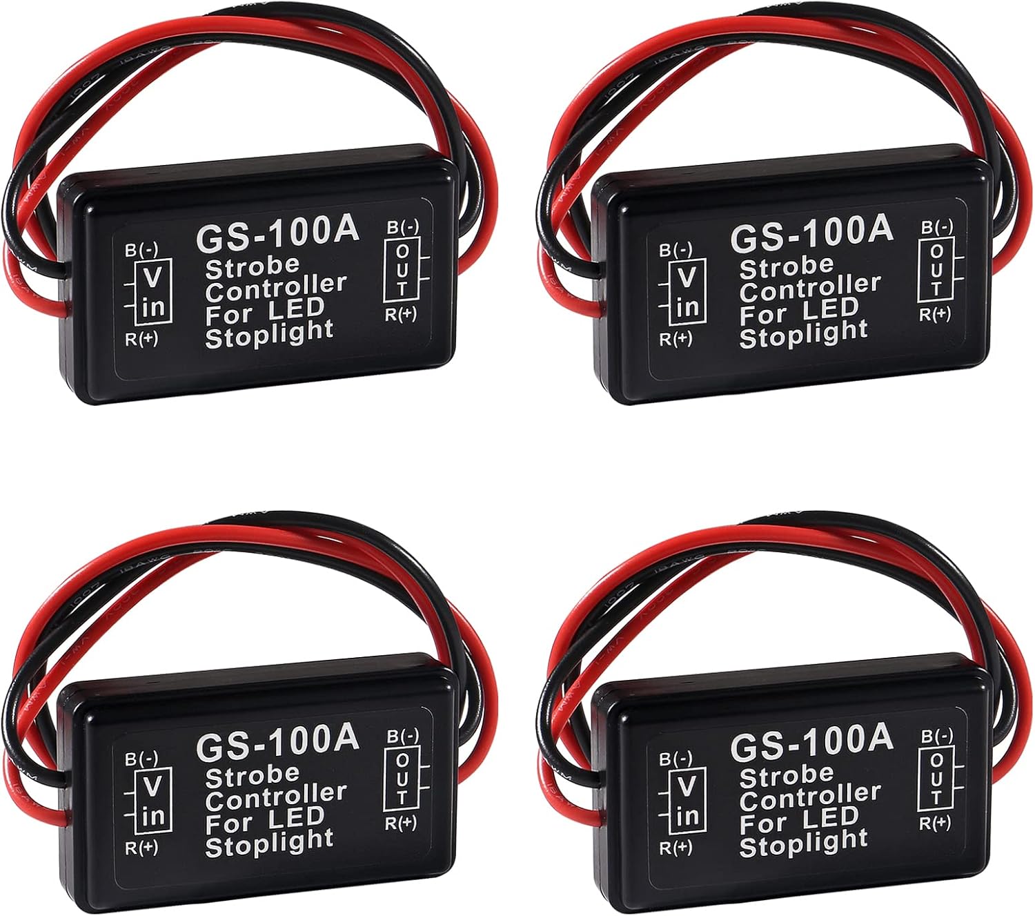 4pcs Brake Light Flasher 12V24V Flash Strobe Controller