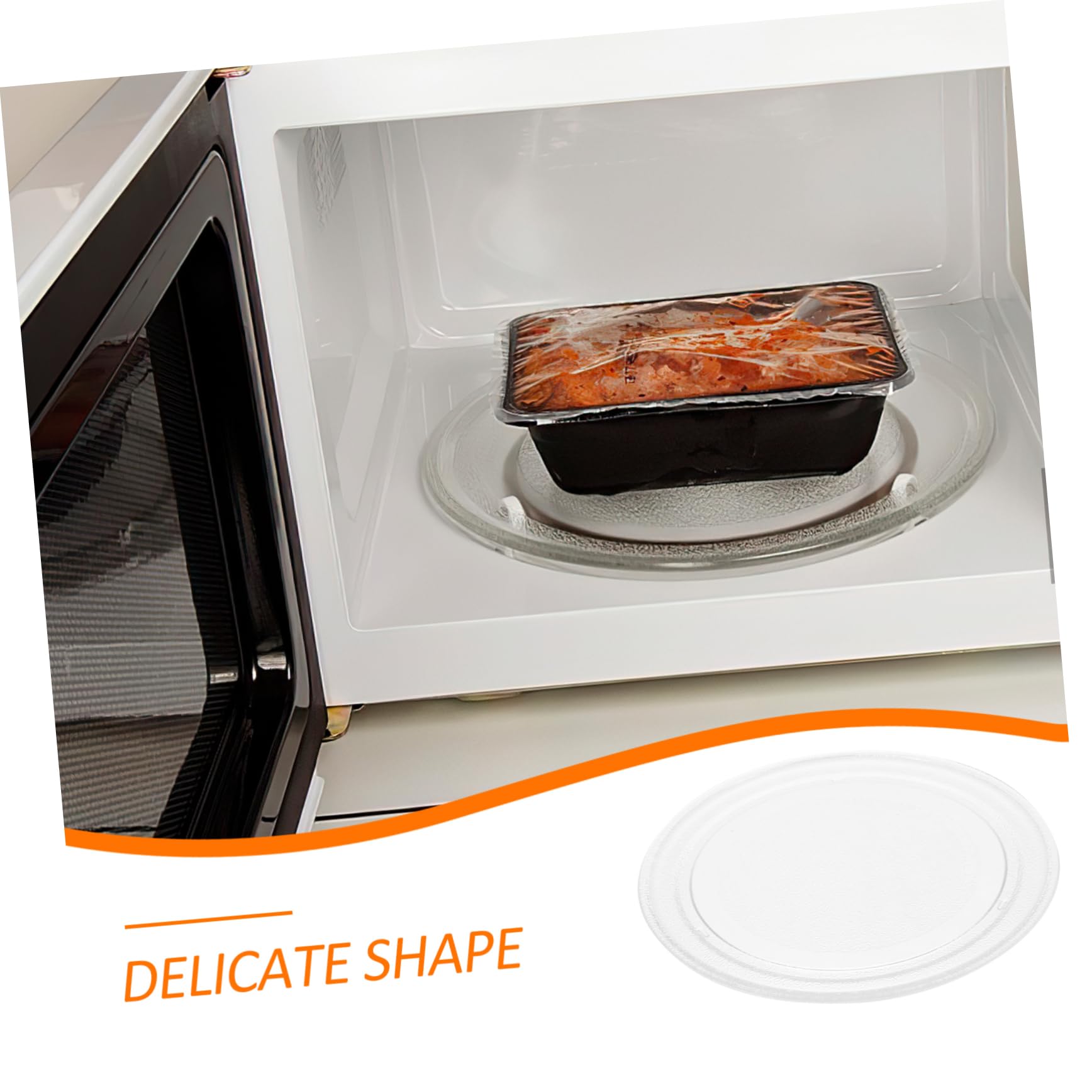 MOLUCKFU Microwave Glass Turntable Plate Replacement Heat Resistant Oven Accessory Fit for Microwaves Easy to Clean Sturdy Stable Cooking