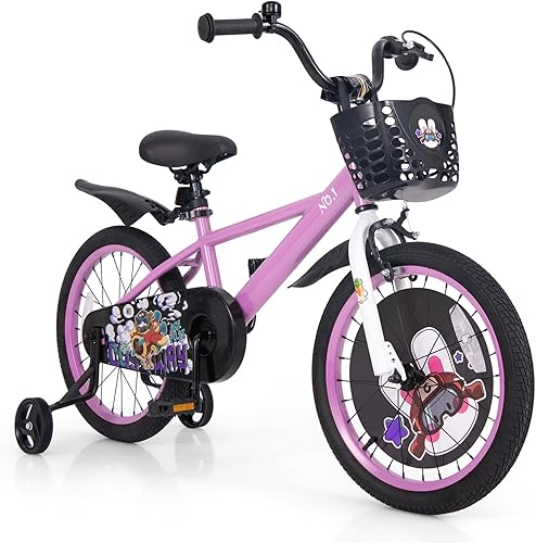 BABY JOY Rabbit Pilot - Bicicleta deportiva para niños, 12, 14, 16, 18 pulgadas, para niños de 3 a 8 años, con altura ajustable, ruedas de