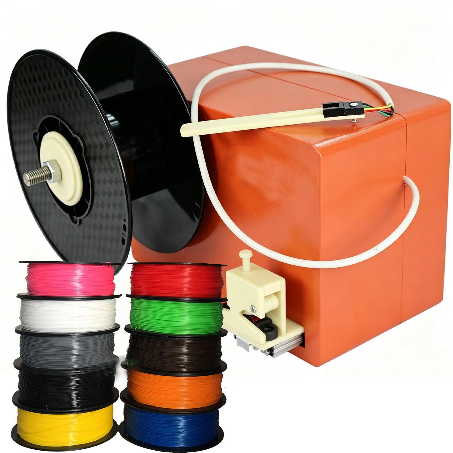 DowPie Haushalts-3D Filament Hersteller, Extruder mit Zugspannungsregelung FiberWinding-110v | Tragbarer Extruder Recycler, leichtgewichtig für das Recycling von defektem und altem 3D-Filament