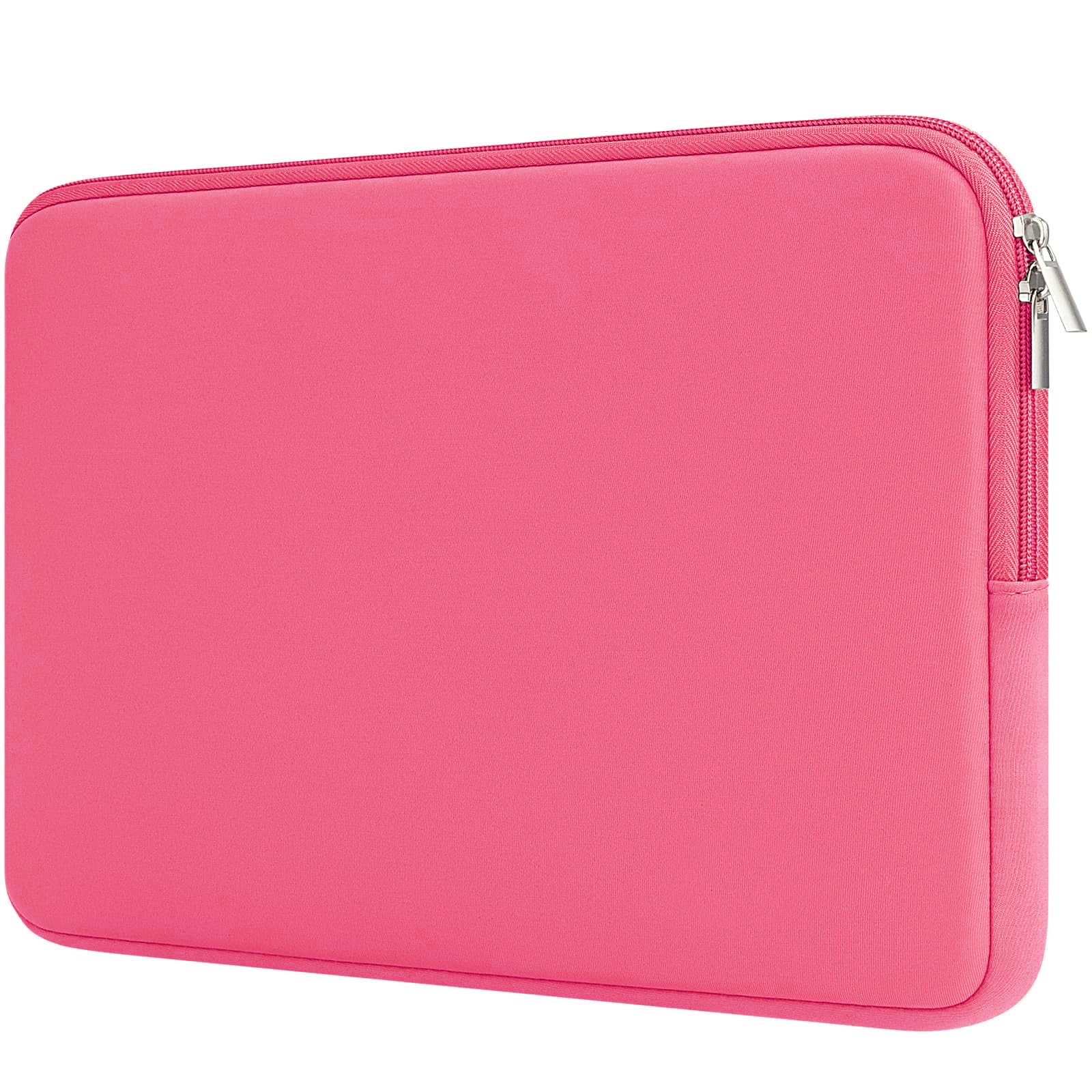 RAINYEAR 15 Inch Laptop Sleeve Case Soft Lining Cover, Bright Pink | Protective Slim Laptop Sleeve Zipper Cover Bag for 15.4 Inch MacBook Pro/Air A3448 A3241 A2941 A3114 A1938 A1707 A1990 15"-15.4" Bright Pink(upgraded Version)