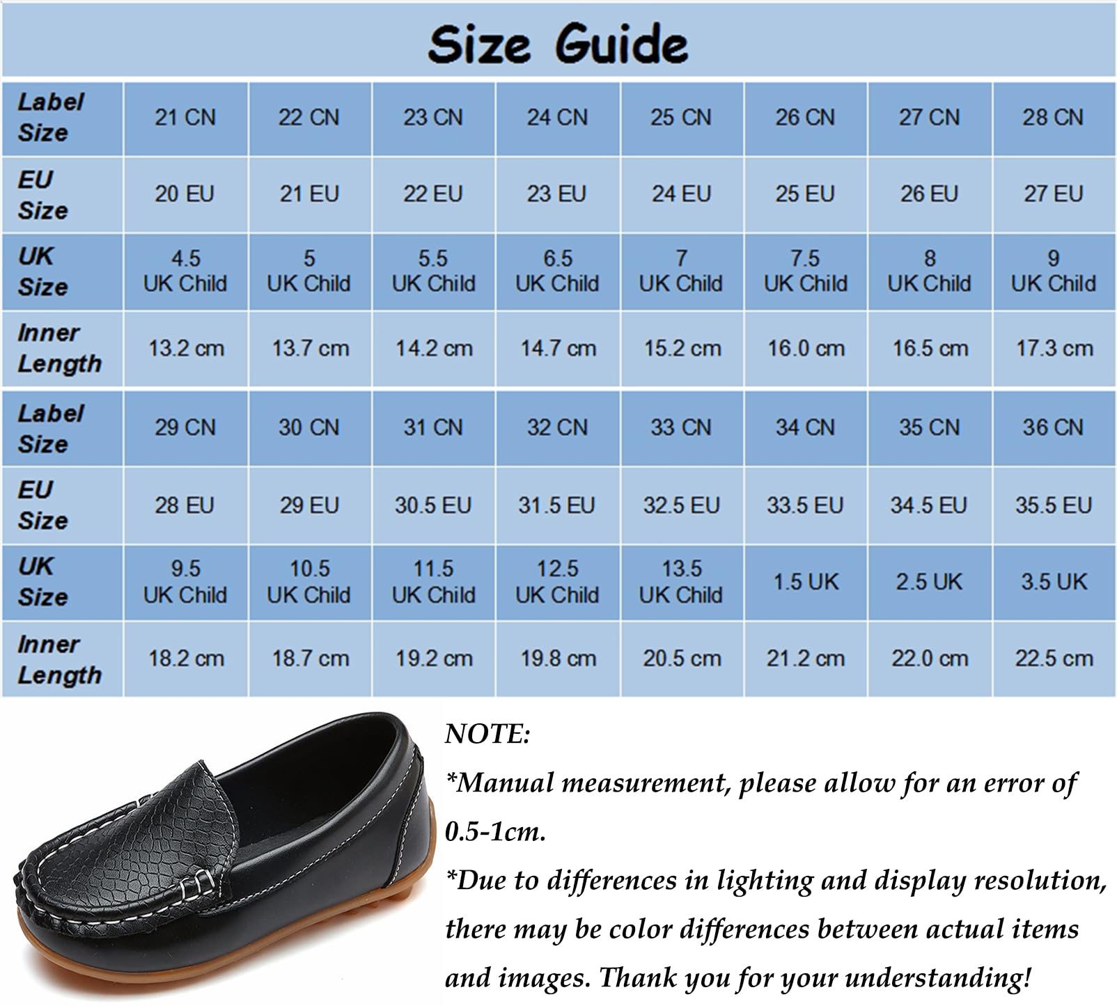 Skórzane mokasyny dla dzieci chłopcy dziewczęta moda loafers na co dzień łódź płaskie buty antypoślizgowe oksfordy wygodne buty do chodzenia, Czarny (Black), 24 EU