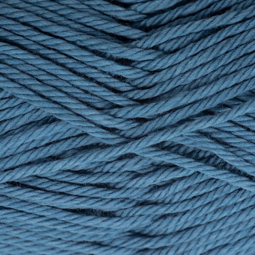 Image of Estako Royal Cotton, (4 Skeins Pack) 100% Mercerized Giza Cotton Yarn, Soft, Super Fino for Crochet and Knitting (4 x 1.76 Oz) / (4 x 137 Yrds) (5079 - Denim Blue)