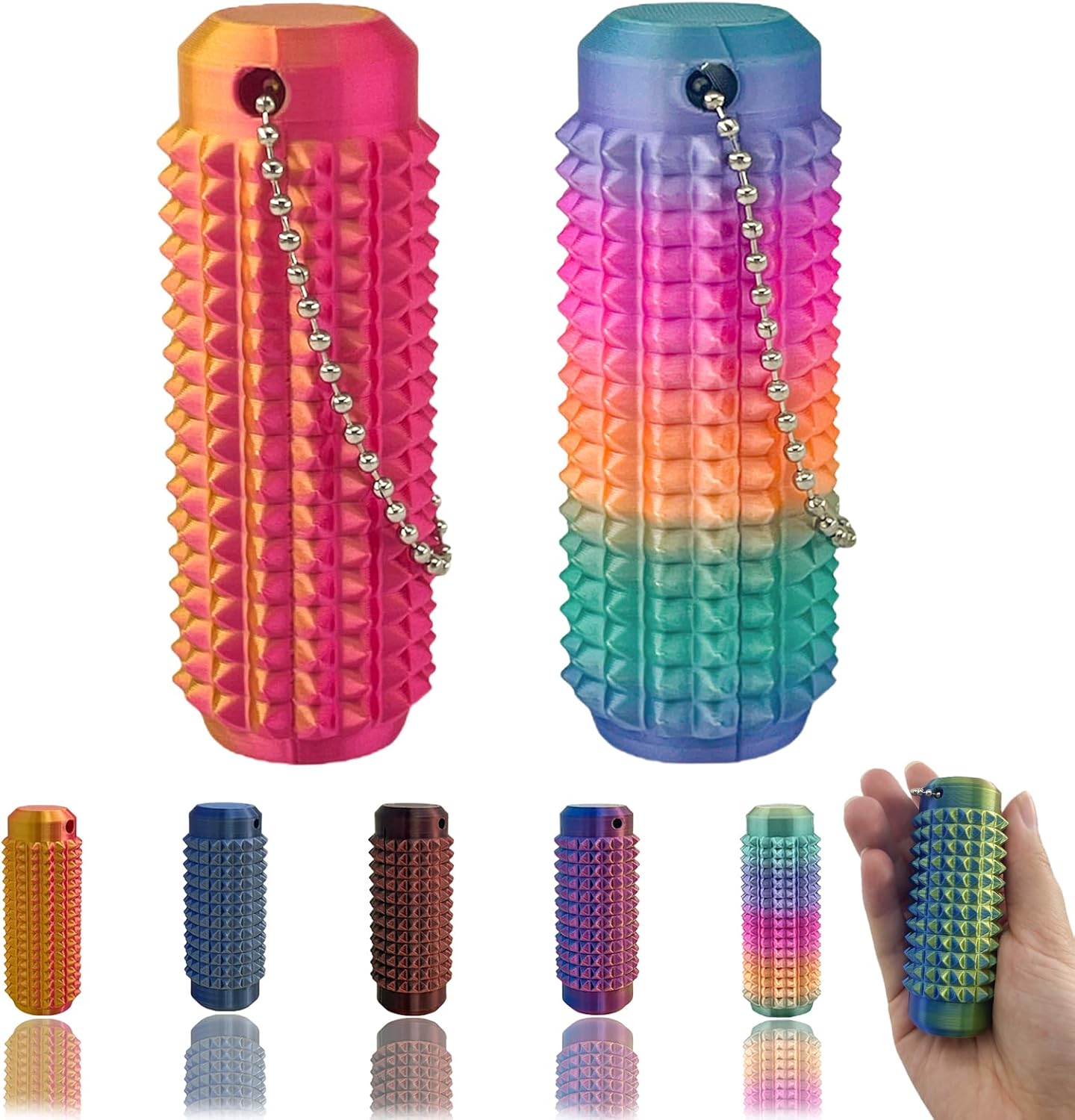 2Pcs Little Ouchies Pain Fidget, Pain Stim Fidget, Pocket Mini Fidget Toy for Adults,3D Printed Venting Key Pendant, Anxiety Relief Items Pain Stim Bumpy Fidget Novelty Gift Bags for Kids