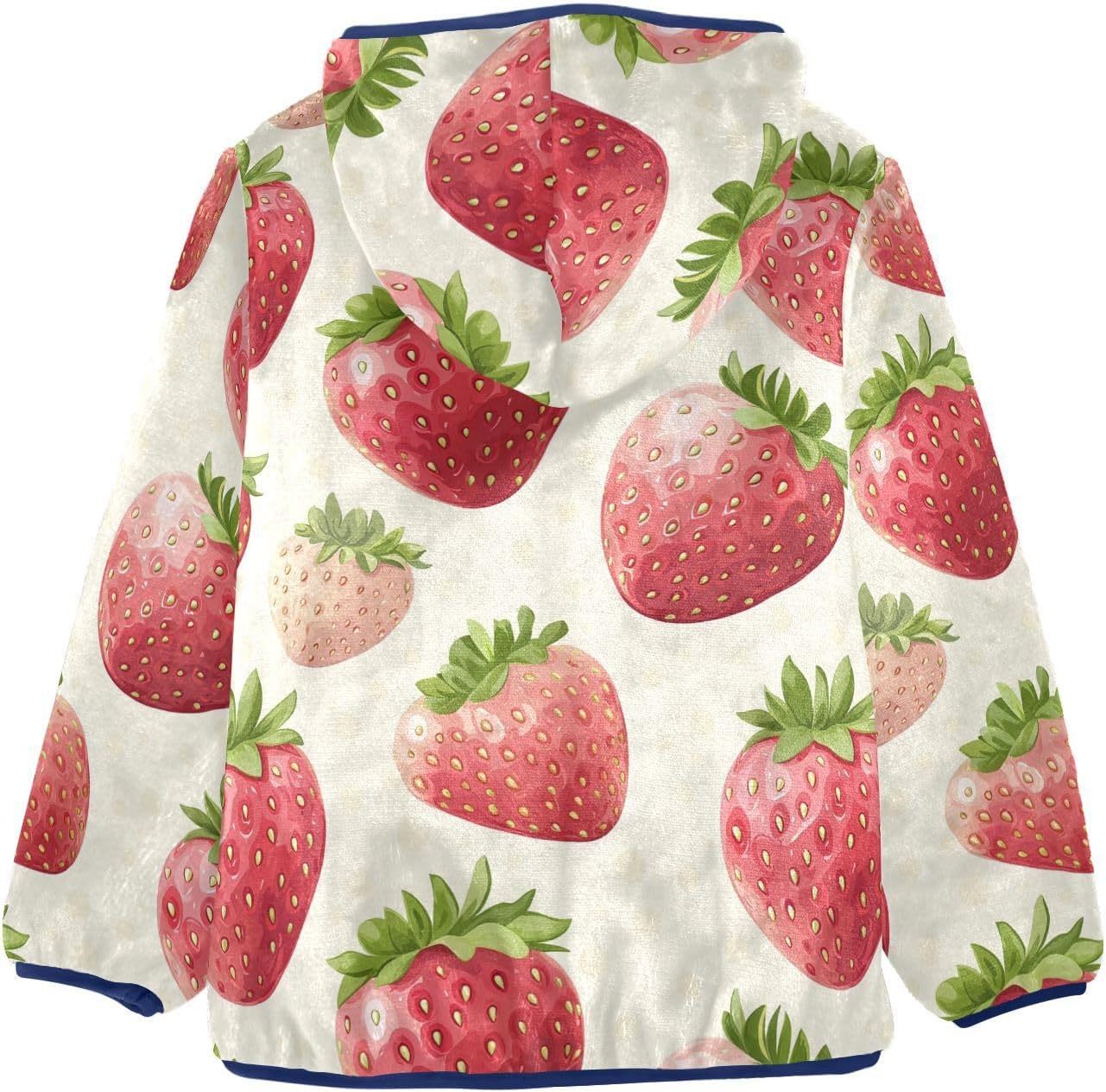 Summer Fresh Strawberries Toddler Jackets Outerwear Jackets Navy Blue Baby Boys Clothes abrigos para ninas