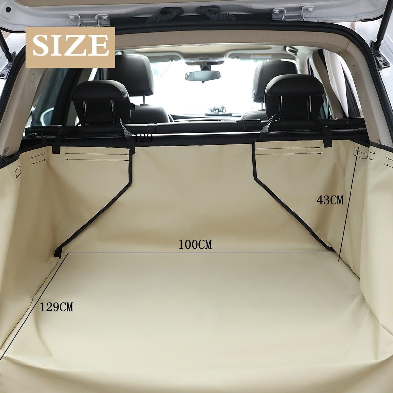 Protector para Maletero De Coche para Perros, Funda Impermeable para Asiento De Perro, Protección Antideslizante Y Lavable con Protector Lateral Y Parachoques, Forro De Carga para Perros,D
