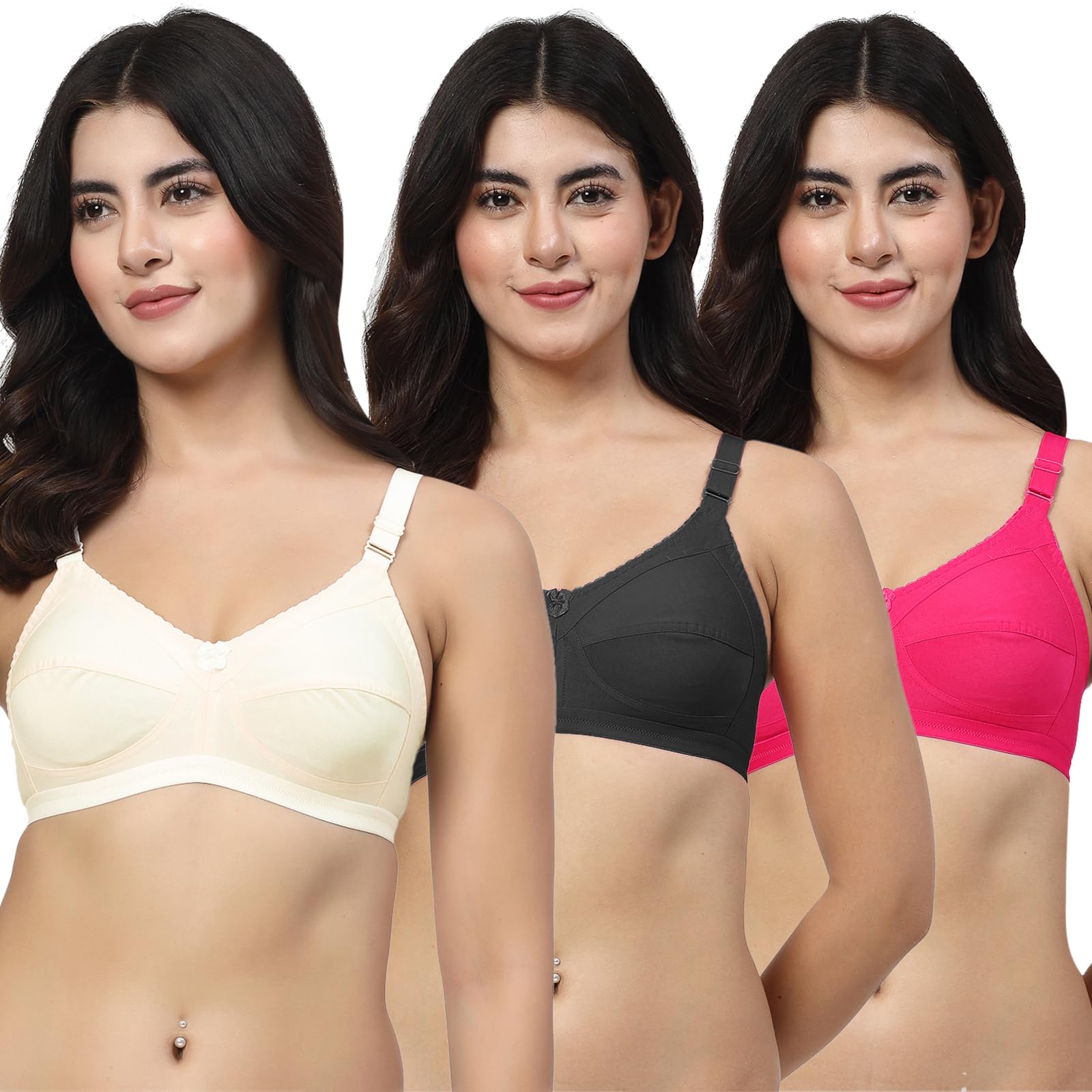 lily Black, Maroon, Onion Non Padded Minimizer Bra-picture-29