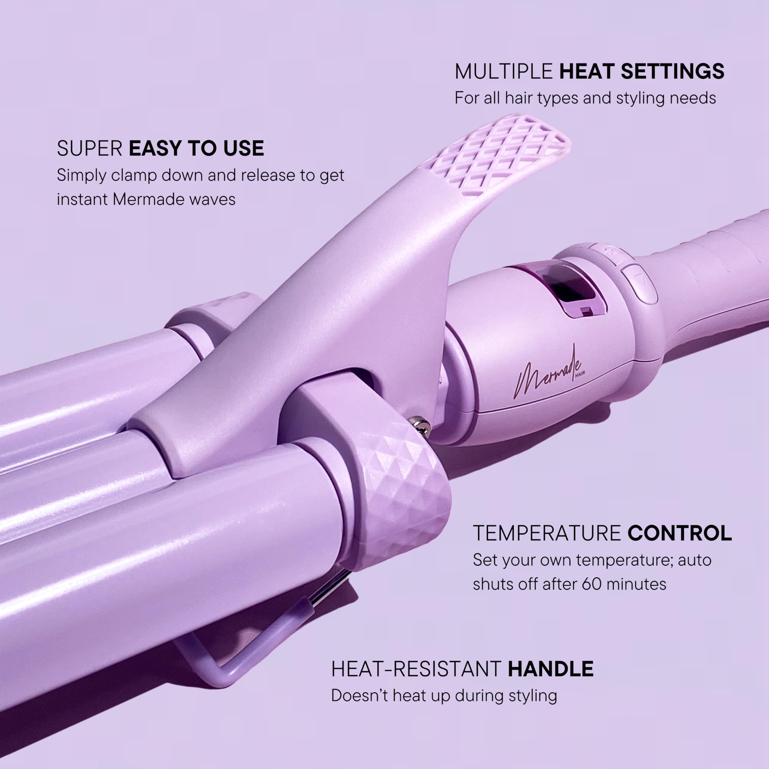Mermade Hair PRO Cutie Waver, 22 mm Größe, Flieder