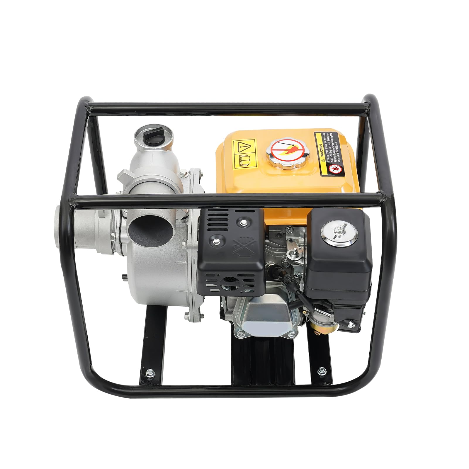 Fluoxtine 7.5HP Gas Gasoline Water Pump, 196CC 4 Stroke Industrial Gas Water Pump, 1.97-Inch Gas-Powered Semi-Trash Water Transfer Pump
