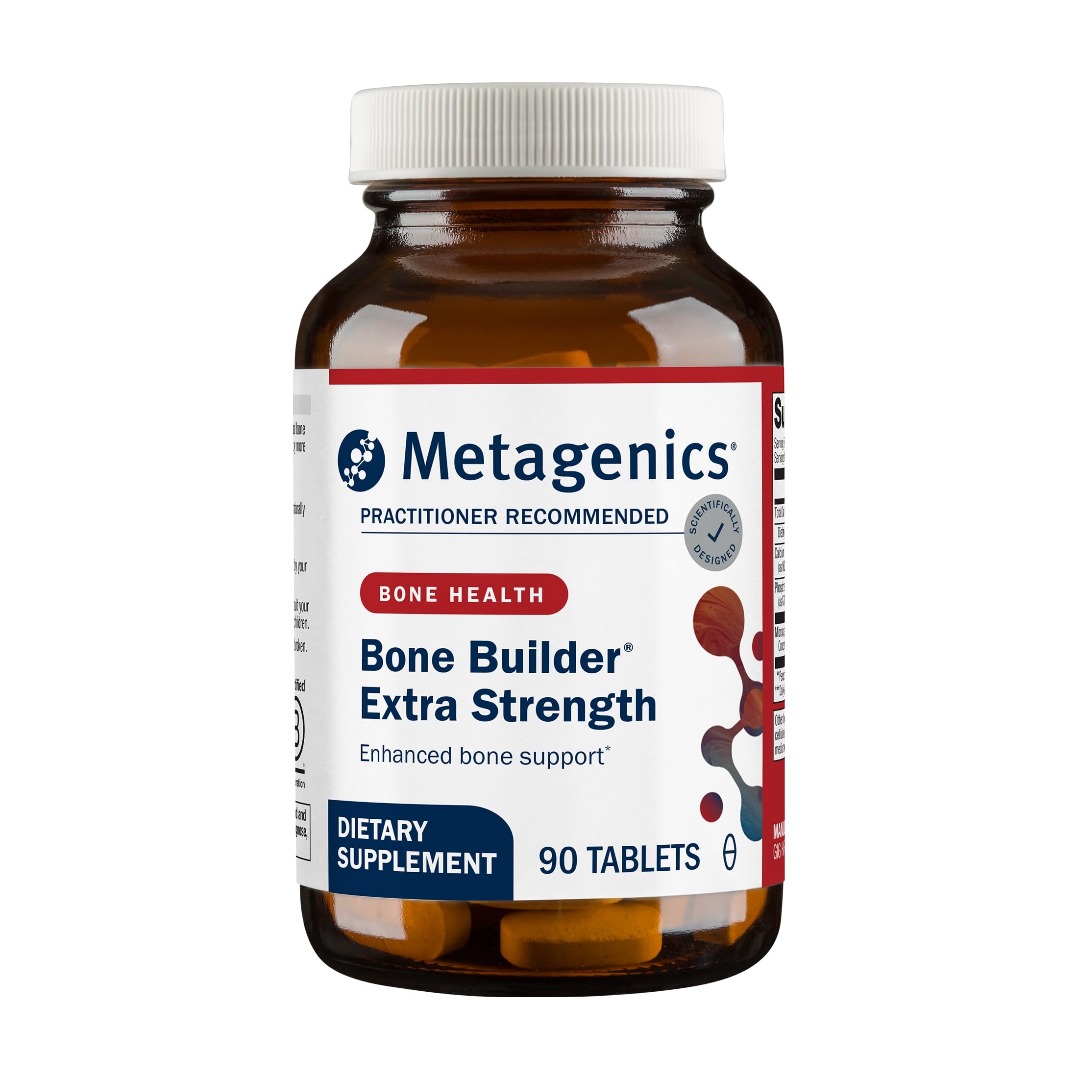 Metagenics Suplemento de Cálcio com MCHC, 1.000 mg de cálcio e 520 mg de fósforo, 90 comprimidos