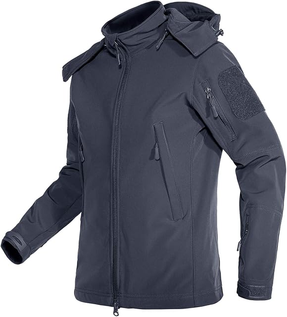 TACVASEN Womens Waterproof Softshell Jacket Hooded Fleece Jacket Hiking Winter Coat Outdoor Windbreaker