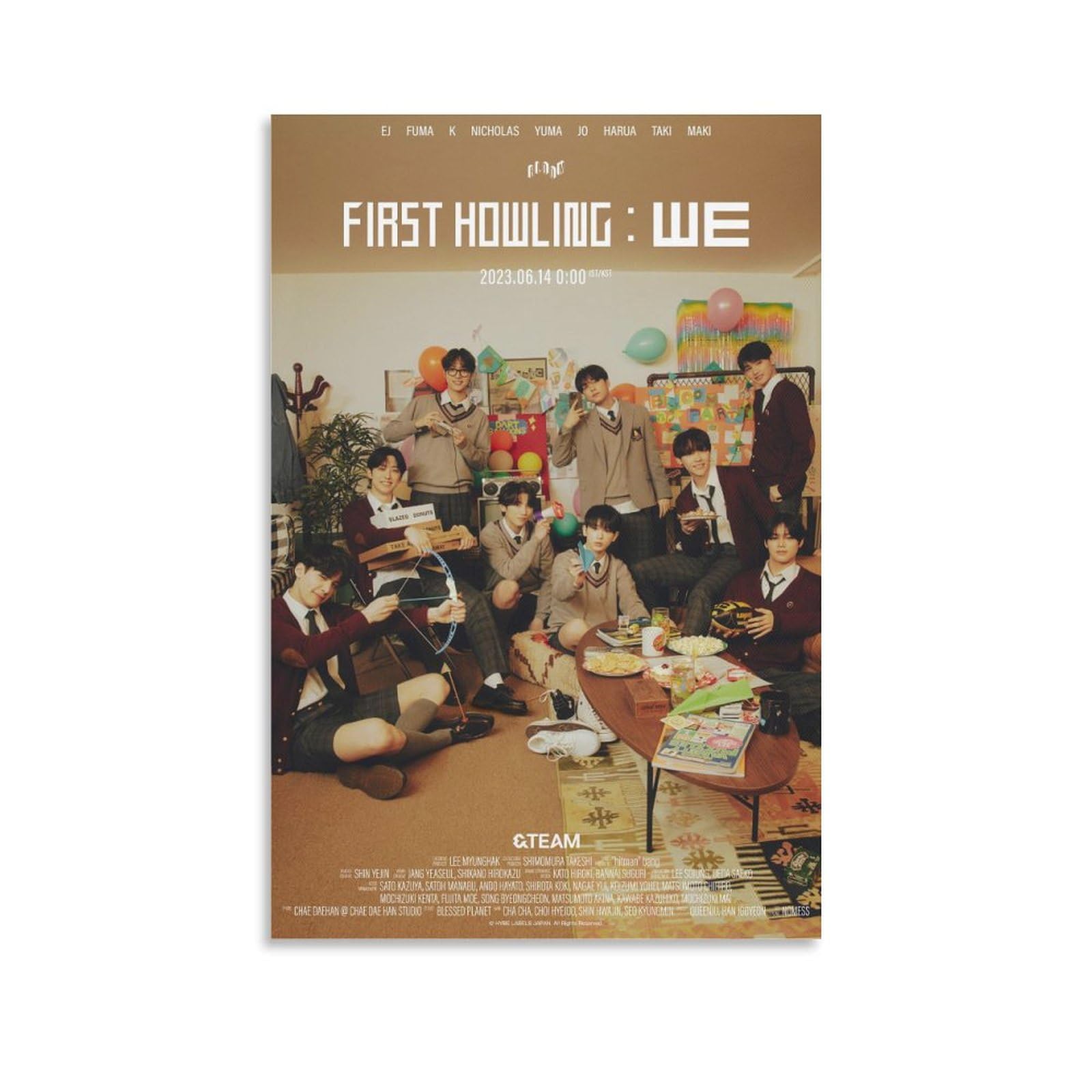 ポスター &team Amazon.co.jp: &TEAM エンティーム First Howling WE 人気キャンバス