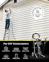 Vista 2 de InoKraft MaXpray M3 Cart Aerosol de pintura sin aire, altamente eficiente sin dilución, mínimo exceso de pulverización para proyectos de pintura DIY