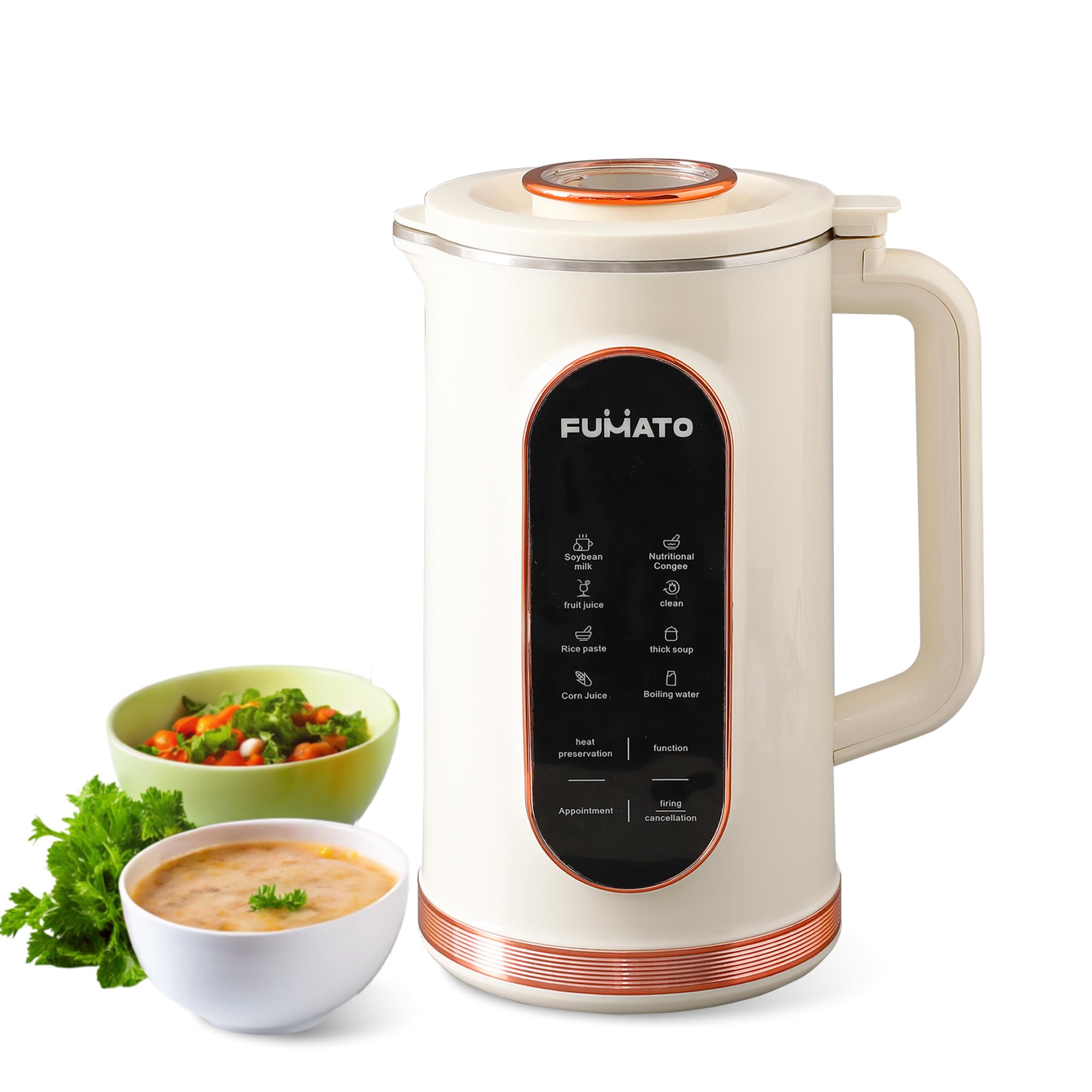 FUMATO Portable Soup Maker 1.5L | Multipurpose Heating Blender with 8 Presets, 304 Stainless Steel Inner Body, Stainless Steel Blades, PP Outer, Auto Shutoff & 1 Year Warranty-image-18