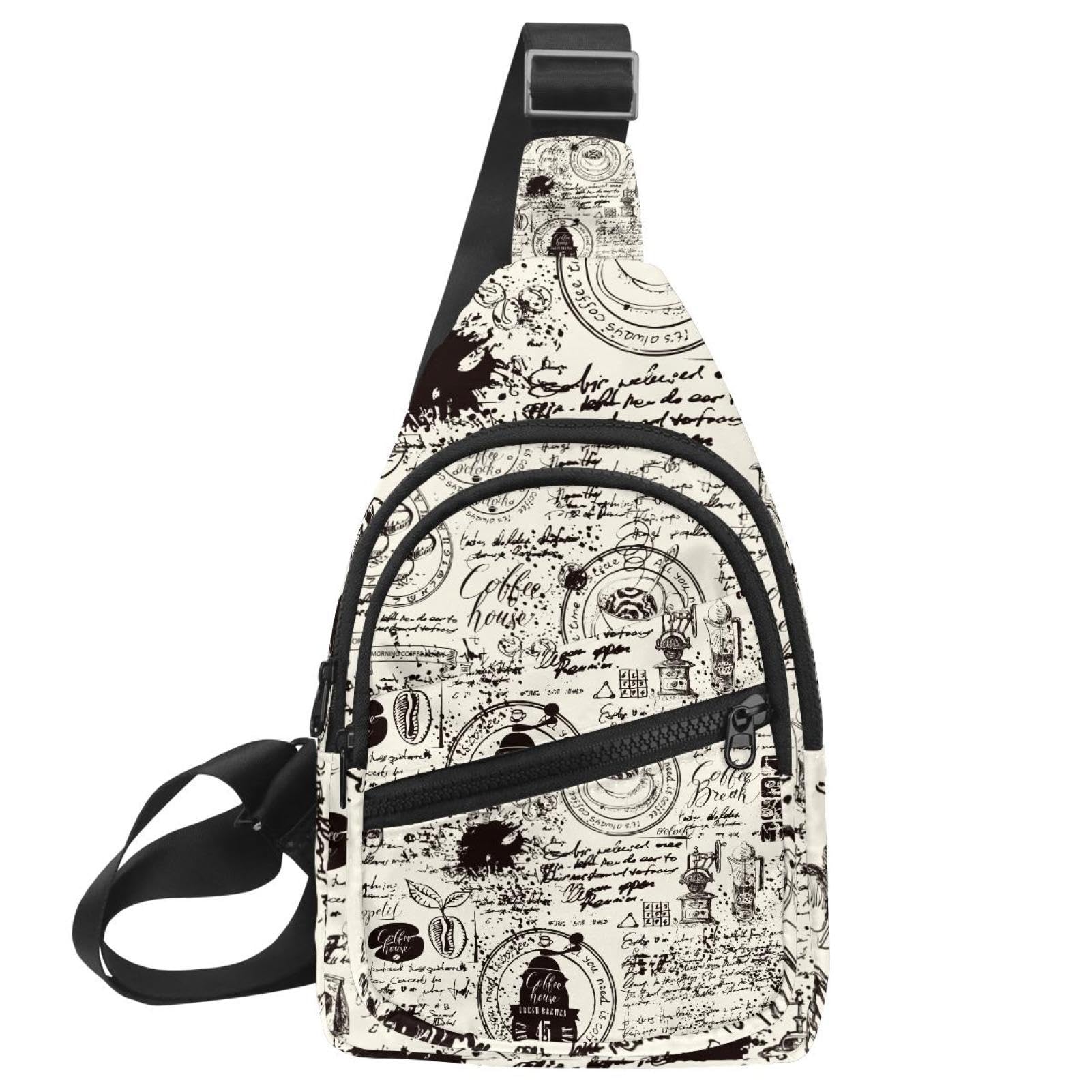 Mochila bandolera de pecho impermeable de 30x18cm con estampado Multicolor 4 7
