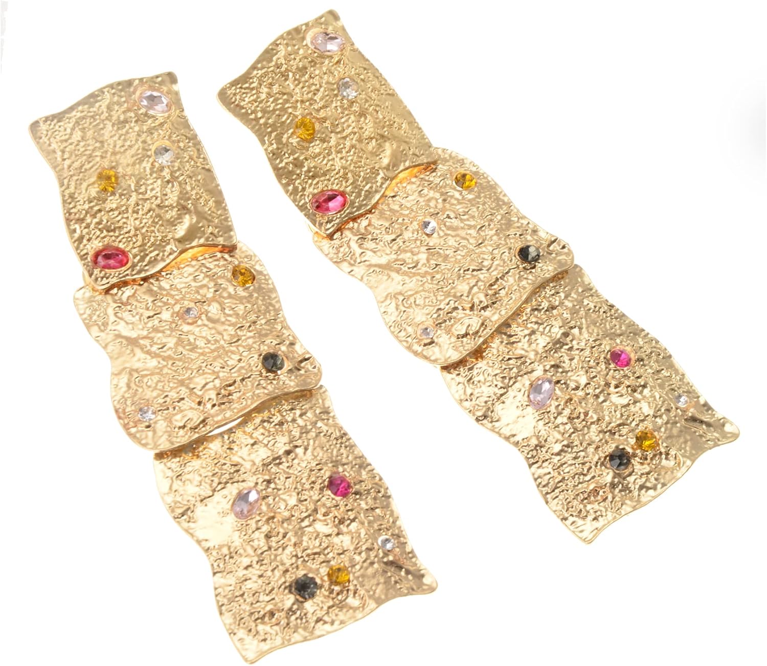 Women Geometric Exaggerated Sparkling Dainty Earrings Dangle Drop Earrings - Image 4