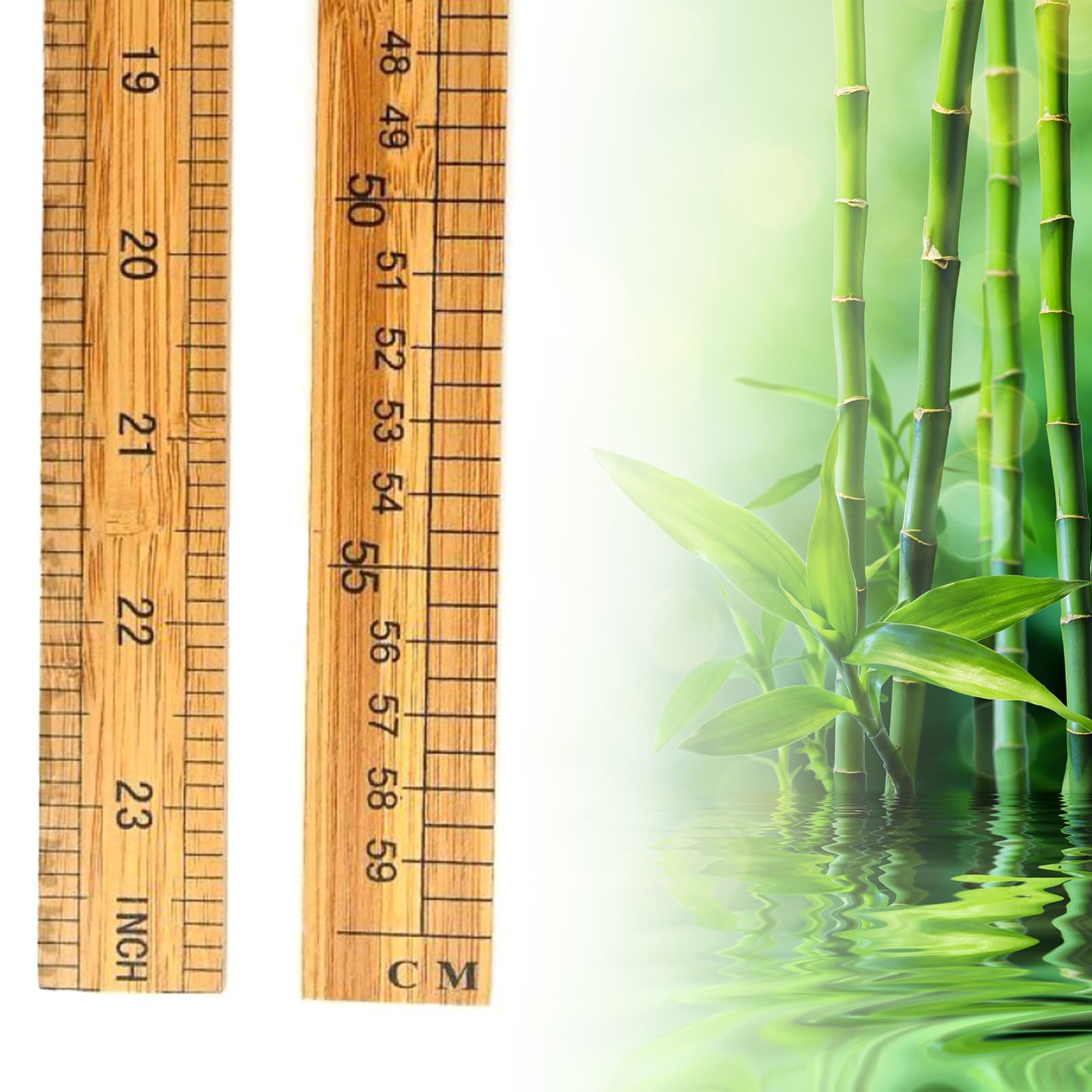 Snapklik.com : Wooden Ruler 12Inch 24Inch Drafting Rulers Double-Sided ...