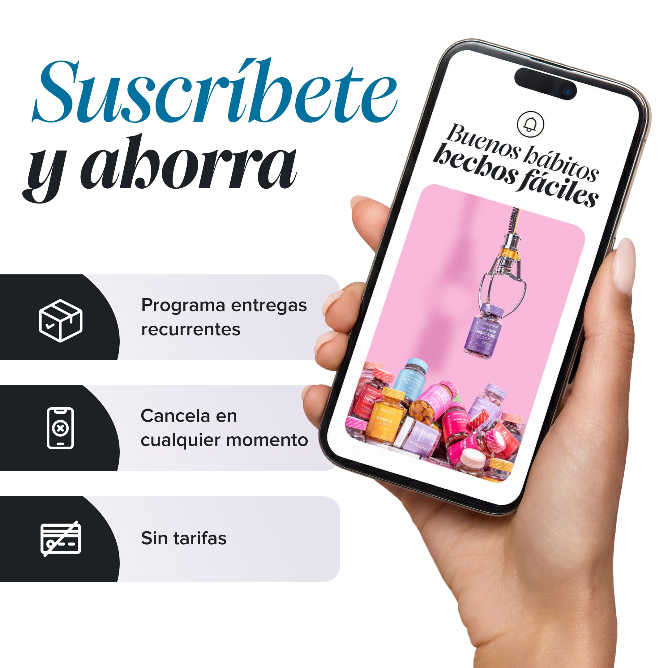 Creatina Gominolas – 5000 mg de Creatina Monohidratada por Porción – Alternativa a las Creatine Monohydrate Capsulas y Polvo – Para el Rendimiento Fisico y el Pre Workout – 90 Gominolas – Novomins