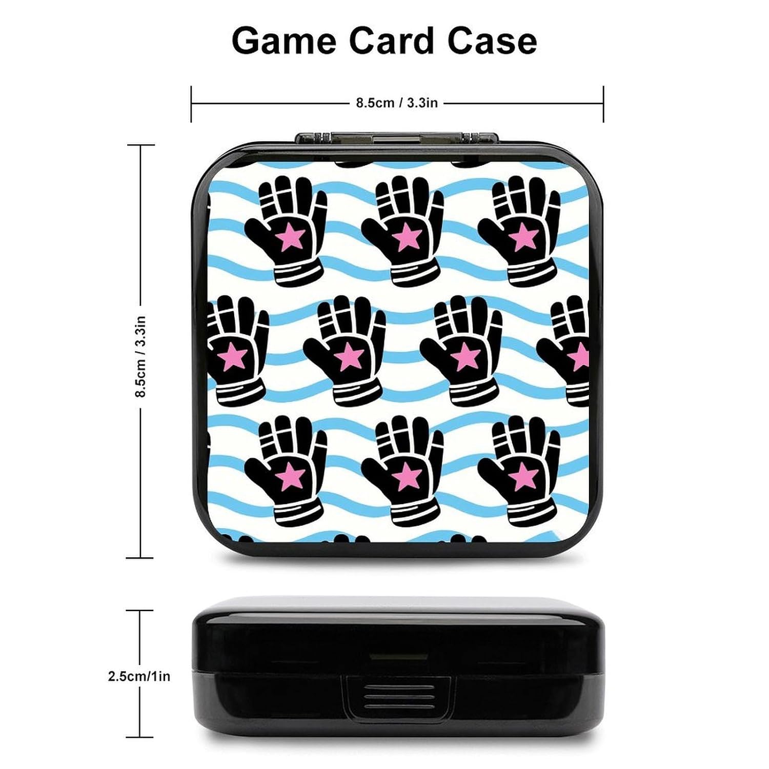 Hockey Elements Creative Patterned Switch Game Case Holder with 24 Cartridge Slots & 2 Micro Sd Card Storage Slim Portable Cartridge Case Cover Hard Shell Storage Organizer Traveler Gift Accessory image 2