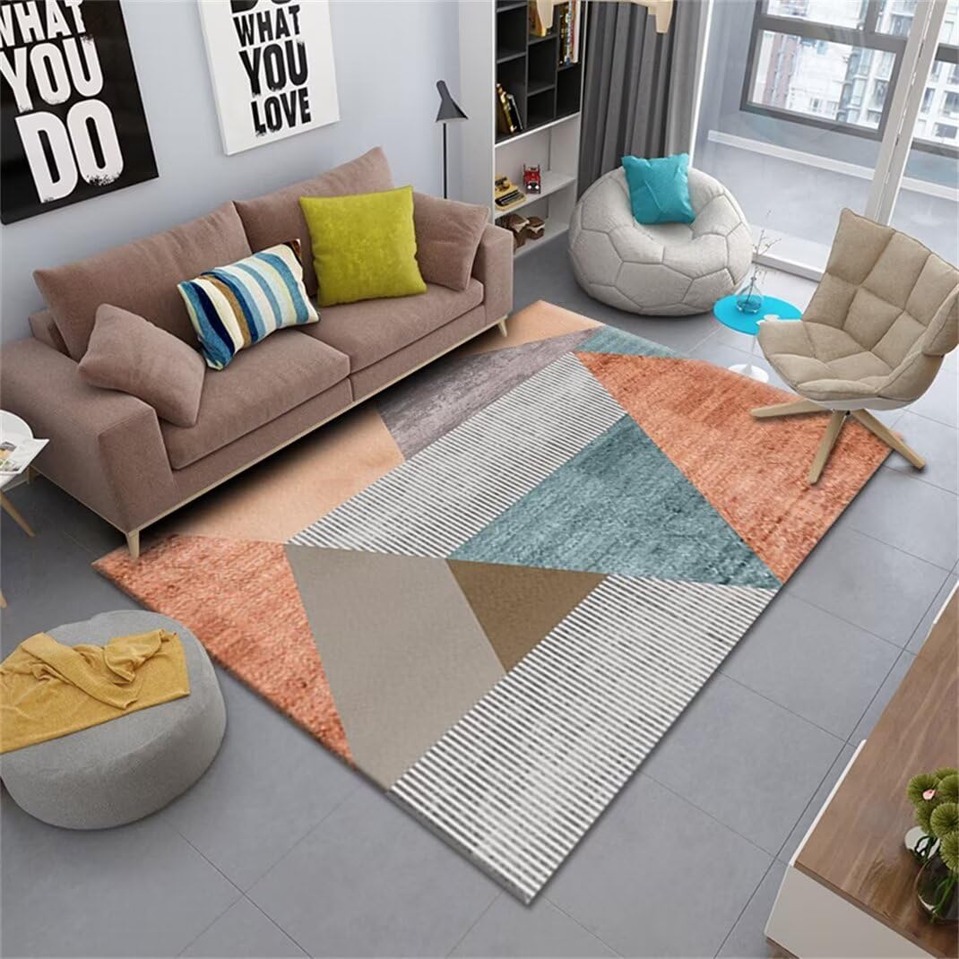 Tapis pas cher chambre garçon grand format 200x280cm bleu et doux