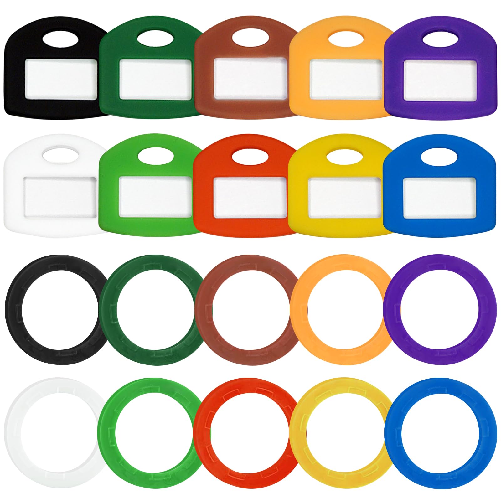 Pack Of 76 Key Caps, Rubber Key Cover, Silicone Key Labels, Coloured Key Caps, For Home Keys, Easy Identification Door Keys, 8 Colours, 3 Style