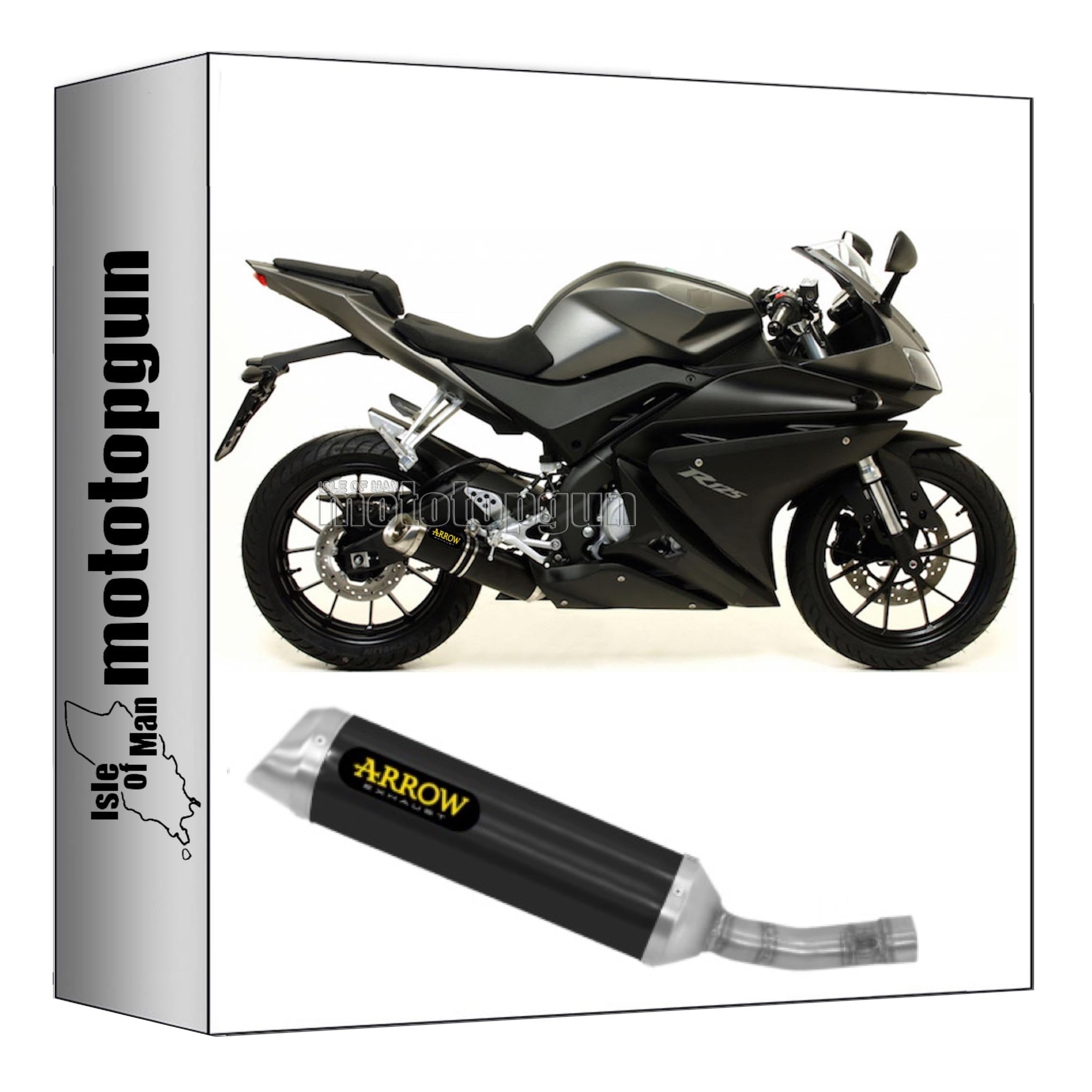 Escape Arrow Thunder homologado con fondo de acero que optimiza el flujo en tu Yamaha YZF R125 3