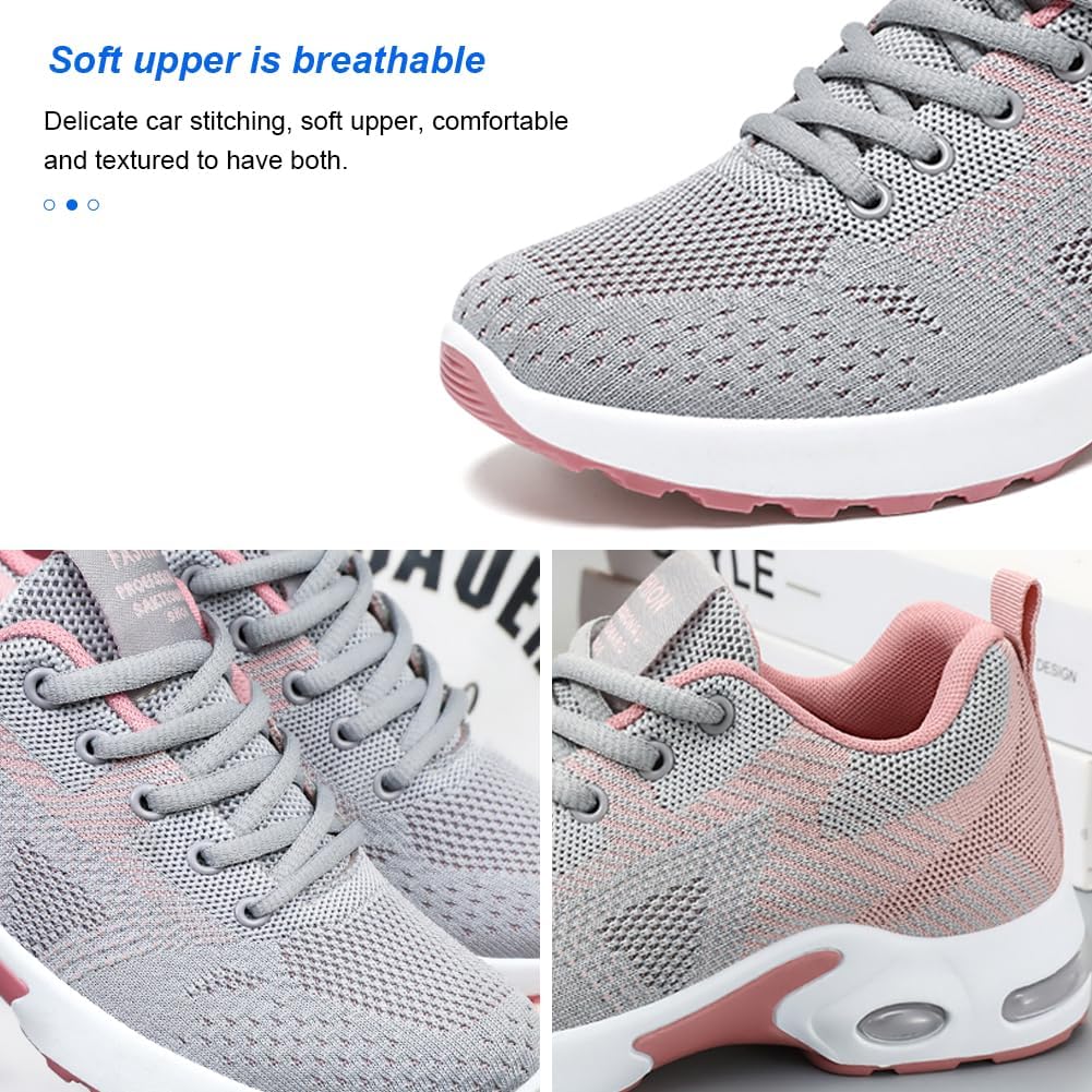 Padgene Womens Sneakers Air Cushion Running Shoes Lightweight Tennis Walking Shoes Mesh Breathable Gym Work Fashion Sneakers Athletic Comfortable Casual - Image 5